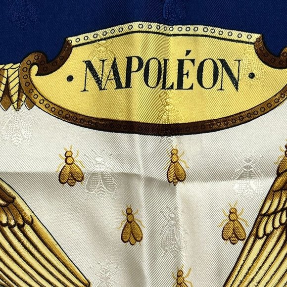 HERMES Multicolor Napoleon Carre 35”x35”/90 Silk 100% Scarf #1353 - Picture 5 of 7